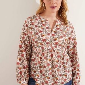 Loft NWT 22 Floral Peplum Top